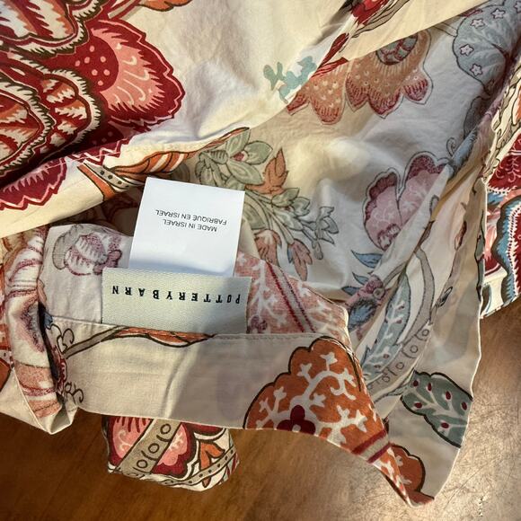 Pottery Barn Dierder Lot of 3 Pillow Shams Palampore Cotton  Floral Euro PP7 - Picture 4 of 13